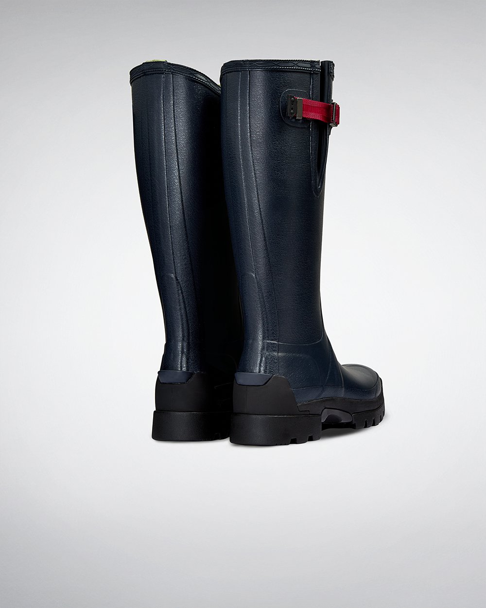 Botas de Lluvia Altas Hunter Mujer - Balmoral Side Adjustable 3Mm Neoprene - Azul Marino - XTLNFCQ-6